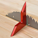 Maxbell Right Angle Ruler Table Saw Angle Ruler Aluminum Alloy Sturdy Triangle Ruler Red