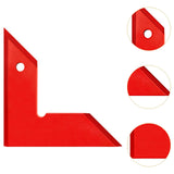 Maxbell Right Angle Ruler Table Saw Angle Ruler Aluminum Alloy Sturdy Triangle Ruler Red