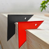 Maxbell Right Angle Ruler Table Saw Angle Ruler Aluminum Alloy Sturdy Triangle Ruler Red