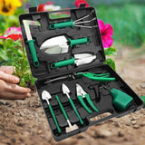 Maxbell Gardening Hand Tools Digging Weeding Outdoor Yard Vegetable Garden Tools Set 10Pcs 38x28x7cm