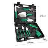 Maxbell Gardening Hand Tools Digging Weeding Outdoor Yard Vegetable Garden Tools Set 10Pcs 38x28x7cm
