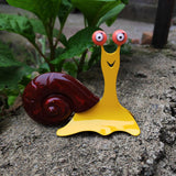 Maxbell Metal Snail Statue Cartoon Metal Yard Art for Lawn Courtyard Backyard