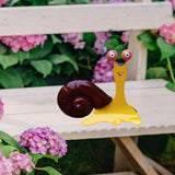 Maxbell Metal Snail Statue Cartoon Metal Yard Art for Lawn Courtyard Backyard