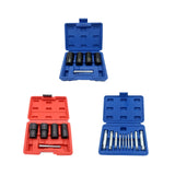 Maxbell 5Pcs Impact Twist Socket Tool Kit Portable Professional with Nut Removal Bar Blue Box