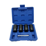 Maxbell 5Pcs Impact Twist Socket Tool Kit Portable Professional with Nut Removal Bar Blue Box