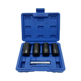 Maxbell 5Pcs Impact Twist Socket Tool Kit Portable Professional with Nut Removal Bar Blue Box