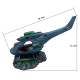 Maxbell Maxbell Aquarium Plane Wreck Statue Crafts Artwork Multi Porous Fish Tank Decoration