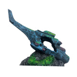 Maxbell Maxbell Aquarium Plane Wreck Statue Crafts Artwork Multi Porous Fish Tank Decoration