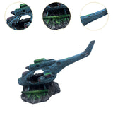 Maxbell Maxbell Aquarium Plane Wreck Statue Crafts Artwork Multi Porous Fish Tank Decoration