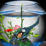 Maxbell Maxbell Aquarium Plane Wreck Statue Crafts Artwork Multi Porous Fish Tank Decoration