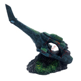Maxbell Maxbell Aquarium Plane Wreck Statue Crafts Artwork Multi Porous Fish Tank Decoration