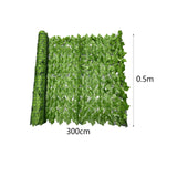 Maxbell Artificial Leaf Privacy Fence Wall Screen Faux Vine Leaf Decoration for Yard Light Green 0.5x3m