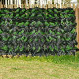 Maxbell Artificial Leaf Privacy Fence Wall Screen Faux Vine Leaf Decoration for Yard Dark Green 0.5x3m