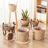 Maxbell Floor Planter Stand Space Saving Flower Stand for Patio Indoor Outdoor Decor M