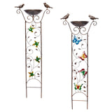 Maxbell Maxbell Bird Bath with Garden Trellis Outdoor Height 100cm for Patio, Lawn Versatile Hummingbird