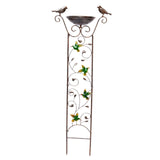 Maxbell Maxbell Bird Bath with Garden Trellis Outdoor Height 100cm for Patio, Lawn Versatile Hummingbird