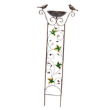 Maxbell Maxbell Bird Bath with Garden Trellis Outdoor Height 100cm for Patio, Lawn Versatile Hummingbird