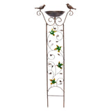 Maxbell Maxbell Bird Bath with Garden Trellis Outdoor Height 100cm for Patio, Lawn Versatile Hummingbird