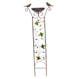 Maxbell Maxbell Bird Bath with Garden Trellis Outdoor Height 100cm for Patio, Lawn Versatile Hummingbird