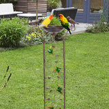 Maxbell Maxbell Bird Bath with Garden Trellis Outdoor Height 100cm for Patio, Lawn Versatile Hummingbird