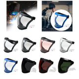 Maxbell Full Face Shield Grinding Face Shield for Cutting Construction Weeds Whacking Black and Clear