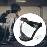 Maxbell Full Face Shield Grinding Face Shield for Cutting Construction Weeds Whacking Black and Clear
