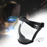 Maxbell Full Face Shield Grinding Face Shield for Cutting Construction Weeds Whacking Black and Clear