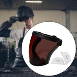 Maxbell Full Face Shield Grinding Face Shield for Cutting Construction Weeds Whacking Dark Tea