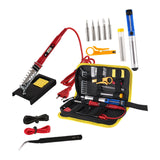 Maxbell Soldering Iron Set US Adapter Multipurpose 80W for Carving Welding Repairing Red