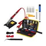 Maxbell Soldering Iron Set US Adapter Multipurpose 80W for Carving Welding Repairing Red
