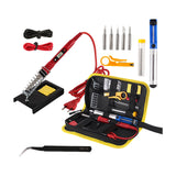 Maxbell Soldering Iron Set US Adapter Multipurpose 80W for Carving Welding Repairing Red