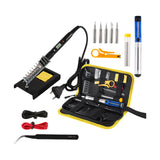 Maxbell Soldering Iron Set US Adapter Multipurpose 80W for Carving Welding Repairing Black
