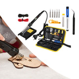 Maxbell Soldering Iron Set US Adapter Multipurpose 80W for Carving Welding Repairing Black