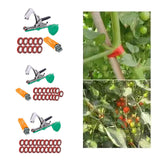 Maxbell Plant Tying Machine Garden Vegetable with Tape Staples Plant Vine Tying Tool with 10 Tapes