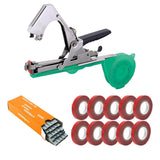 Maxbell Plant Tying Machine Garden Vegetable with Tape Staples Plant Vine Tying Tool with 10 Tapes