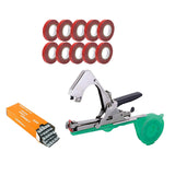 Maxbell Plant Tying Machine Garden Vegetable with Tape Staples Plant Vine Tying Tool with 10 Tapes