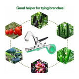 Maxbell Plant Tying Machine Garden Vegetable with Tape Staples Plant Vine Tying Tool with 20 Tapes