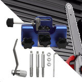 Maxbell Chain Saw Sharpening Jig Tool Kit Length 8.5cm Sturdy Aluminum Alloy Portable Blue