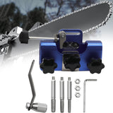 Maxbell Chain Saw Sharpening Jig Tool Kit Length 8.5cm Sturdy Aluminum Alloy Portable Blue