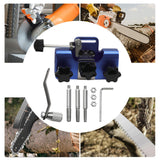 Maxbell Chain Saw Sharpening Jig Tool Kit Length 8.5cm Sturdy Aluminum Alloy Portable Blue