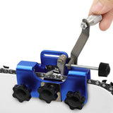 Maxbell Chain Saw Sharpening Jig Tool Kit Length 8.5cm Sturdy Aluminum Alloy Portable Blue