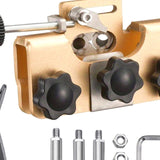 Maxbell Chain Saw Sharpening Jig Tool Kit Length 8.5cm Sturdy Aluminum Alloy Portable Golden