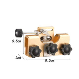 Maxbell Chain Saw Sharpening Jig Tool Kit Length 8.5cm Sturdy Aluminum Alloy Portable Golden