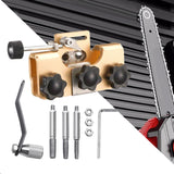 Maxbell Chain Saw Sharpening Jig Tool Kit Length 8.5cm Sturdy Aluminum Alloy Portable Golden