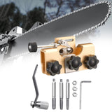 Maxbell Chain Saw Sharpening Jig Tool Kit Length 8.5cm Sturdy Aluminum Alloy Portable Golden
