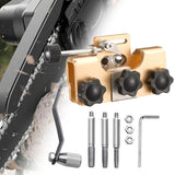 Maxbell Chain Saw Sharpening Jig Tool Kit Length 8.5cm Sturdy Aluminum Alloy Portable Golden