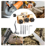Maxbell Chain Saw Sharpening Jig Tool Kit Length 8.5cm Sturdy Aluminum Alloy Portable Golden