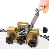 Maxbell Chain Saw Sharpening Jig Tool Kit Length 8.5cm Sturdy Aluminum Alloy Portable Golden