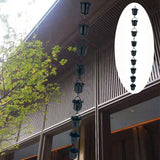 Maxbell Flower Shape Metal Rain Chains Bell 100cm Outside Versatile Stylish for Heavy Rain