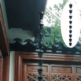 Maxbell Flower Shape Metal Rain Chains Bell 100cm Outside Versatile Stylish for Heavy Rain